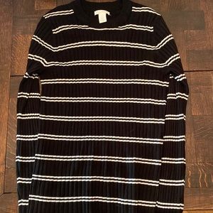 Black and white striped sweater